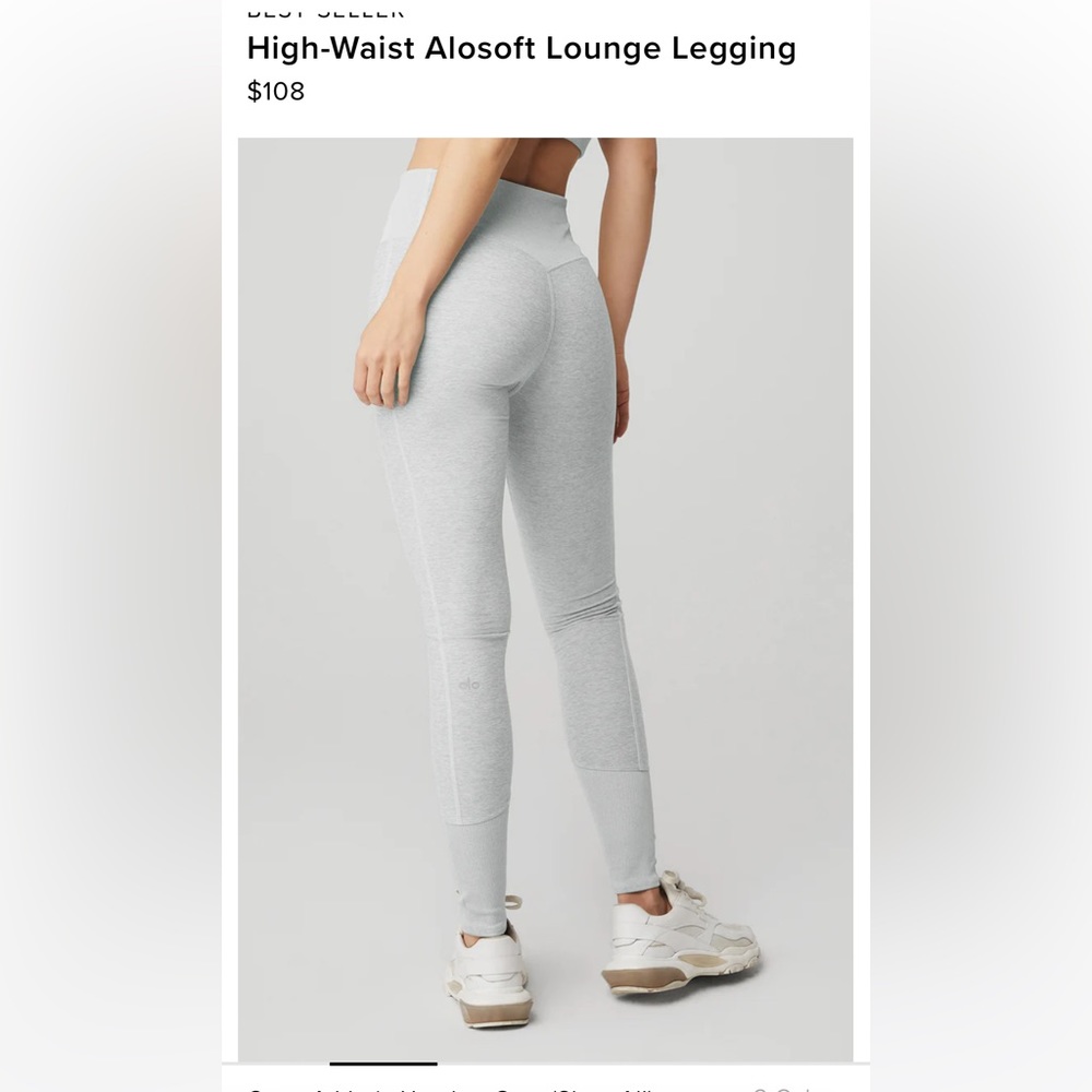 High waist Alosoft Lounge legging, teal